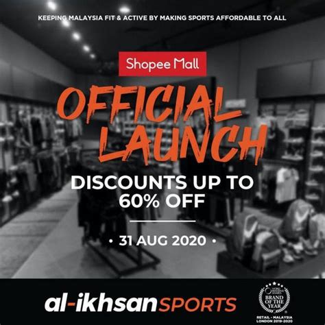 You can now pay your online order with either grabpay, shopeepay or touch n go. 31 Aug 2020: Al-Ikhsan Sports Official Launch Sale at ...