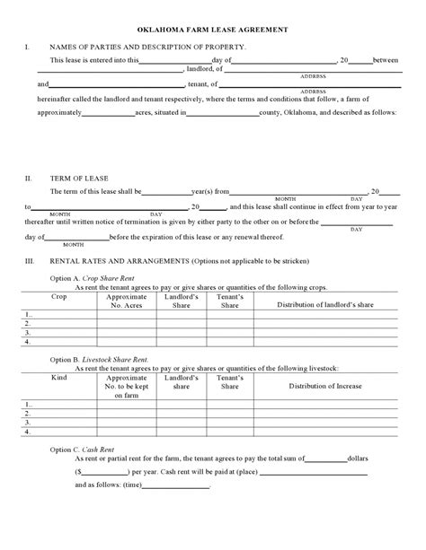 printable 37 free land lease agreements word and pdf ᐅ templatelab hay lease agreement template
