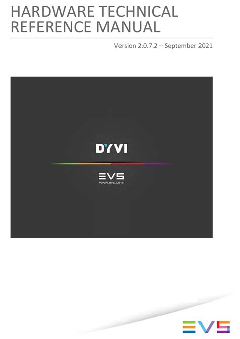 Evs Dyvi Hardware Technical Reference Manual Pdf Download Manualslib