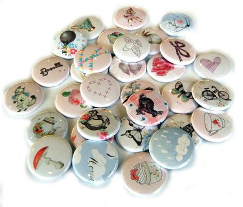 Pin Back Buttons My Favorite Things Set Of 20 Etsy Swag Ideas