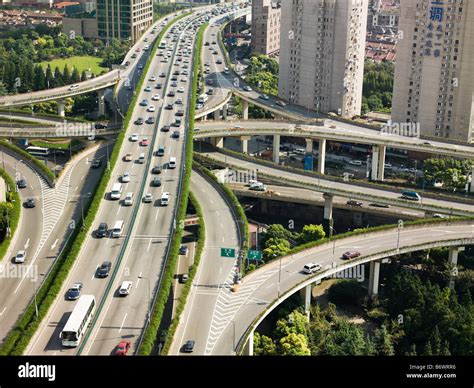 Elevated Highway In Shanghai Stock Photo Alamy