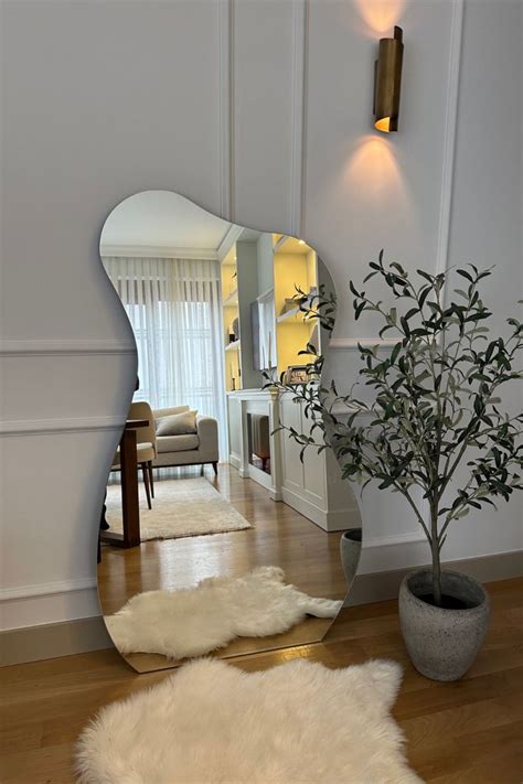 Aesthetic Full Length Irregular Mirror Asymmetrical Wall Etsy Home