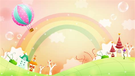 Rainbow Over Small Town Full Screen Hd Wallpaper