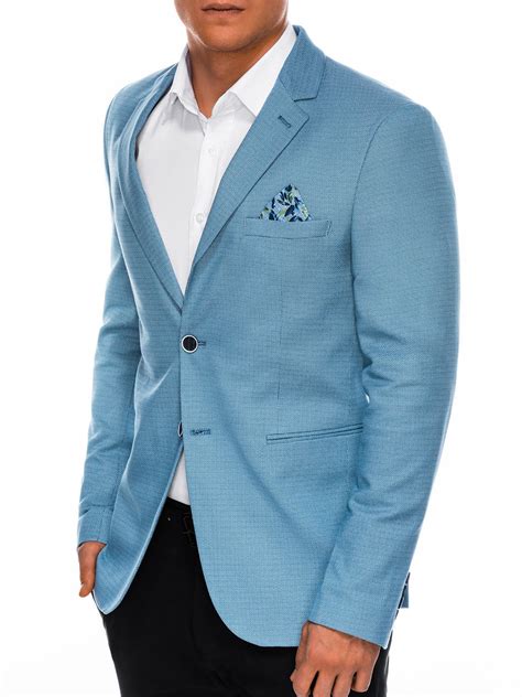 Mens Elegant Blazer Jacket M102 Light Blue Modone Wholesale
