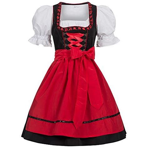 Womens German Dirndl Dress Costumes For Bavarian Oktoberfest Carnival Halloween Dirndl Dress