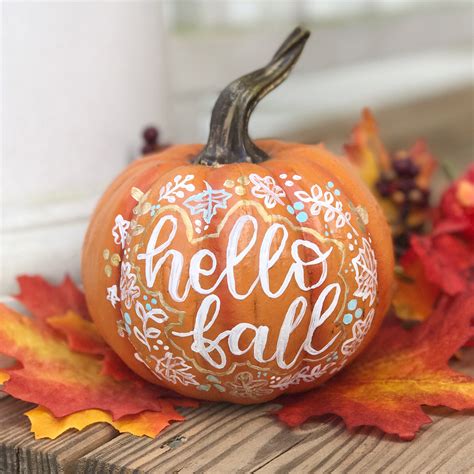 Hello Fall Pumpkin Small Pumpkin