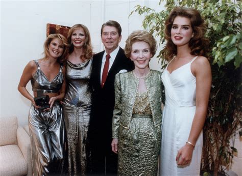 1983 With Christie Brinkley Cheryl Tiegs Ronald And Nancy Reagan