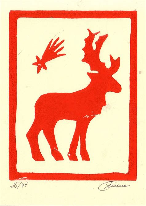 Suzanne maakte deze kleurplaat vorig jaar. Kerstkaart 'hertje' | Kerst kaarten, Druktechniek, Feestdagen