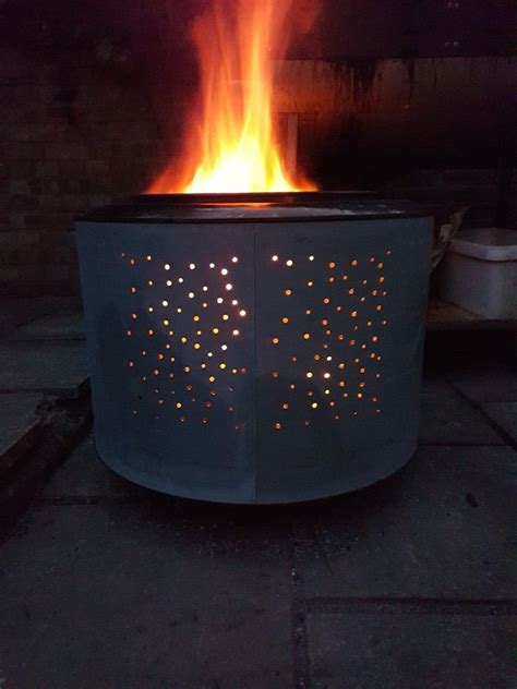 It's getting chilly at night and i thought. Tumble Dryer Fire Pit