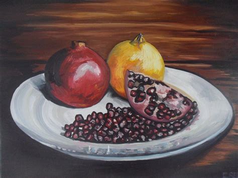 Pomegranate Art Paintings For Sale Claire Pear Vegetables Fruit