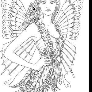 Fairy Tangles Printable Coloring Book Page Norma J Burnell Etsy