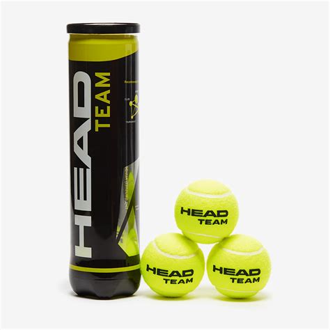 Head Team 4 Ball Tube Yellow Tennis Balls