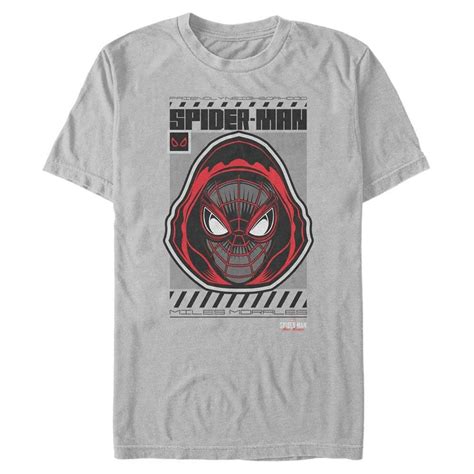 Marvels Spider Man Miles Morales Hood Hero T Shirt Gamestop