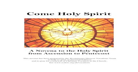 Come Holy Spirit Basilica Of Our Lady Of Walsingham · Come Holy