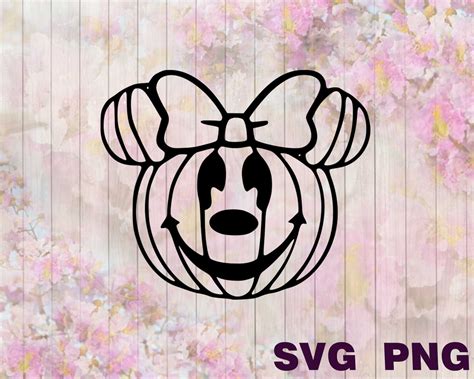 Minnie Mouse Pumpkin Svg Minnie Mouse Ears Svg Helloween Etsy