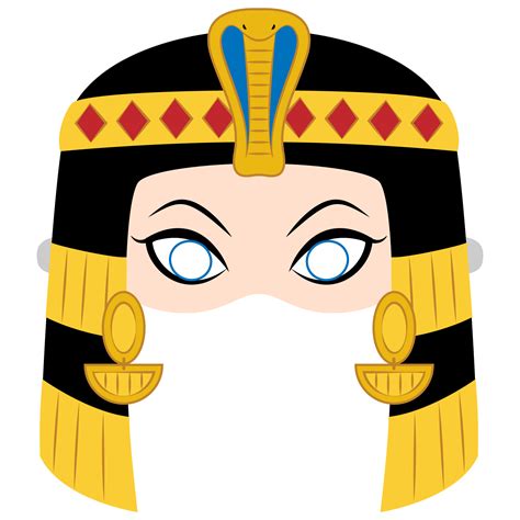 Plantilla De Máscara De Cleopatra Manualidades De Papel Para Niños