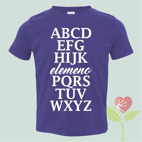 Alphabet Toddler T Shirt Abcs Cute Tshirt Lmno By Mintytots