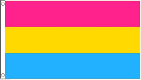 pansexual omnisexual flag 5 x3 150cm x 90cm woven polyester uk clothing