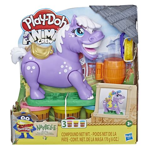 Play Doh Animal Crew Naybelle Show Pony Farm Animal Playset With 3 Non