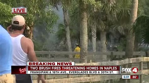 brush fires threaten homes in golden gate estates in florida youtube