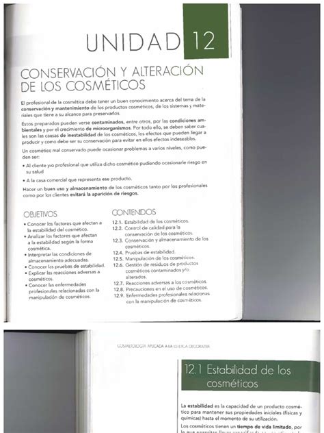 Libro Cosmetologia Aplicada A La Esteticabloque 3 Ud 12 Pdf