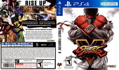 Street Fighter V Dvd Cover 2015 Usa Ps4