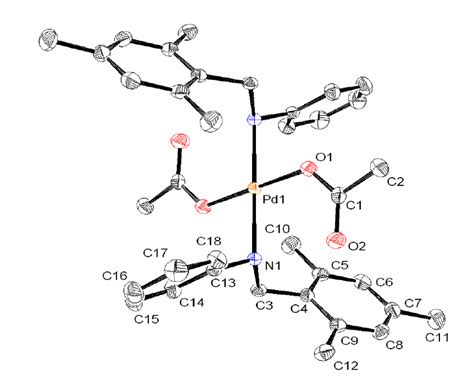 Structure Moléculaire Du Complexe 12 Les Atomes Dhydrogène Sont Omis Download Scientific