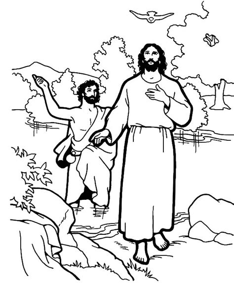 John The Baptism In Life Of Jesus Coloring Pages Best Place To Color
