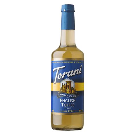Torani English Toffee Sugar Free Flavor Syrup 750 Ml Bottle