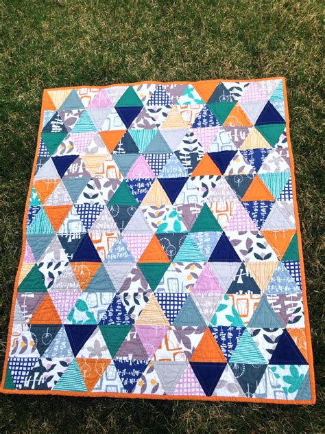 Glimma Equilateral Triangle Baby Quilt Quilts Baby Quilts Patchwork