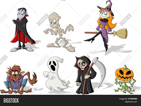 Funny Cartoon Classic Halloween Vector And Photo Bigstock