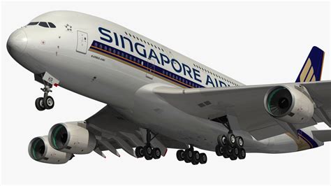 A380 Singapore Airlines Modèle 3d 47 Blend Fbx Max Obj Free3d