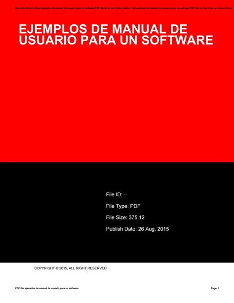 Ejemplos De Manual De Usuario Para Un Software By U830 Issuu