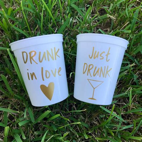 Drunk In Love Just Drunk Bachelorette Cups Bridesmaids Etsy