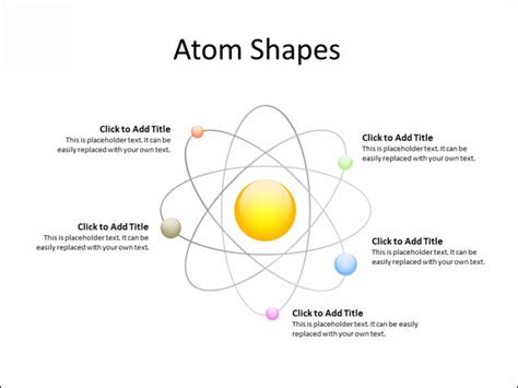 Ppt Slide Atomic Structure 6 Particles Multicolor