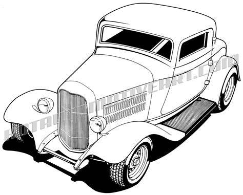 Old Car Line Drawing Images And Photos Finder