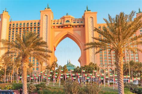 The Famous Atlantis Hotel On The Palm Island Editorial Stock Photo
