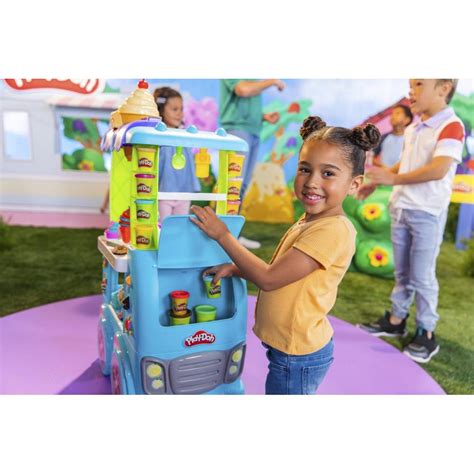Play Doh Kitchen Creations Ultimate Ice Cream Truck Playset With 27
