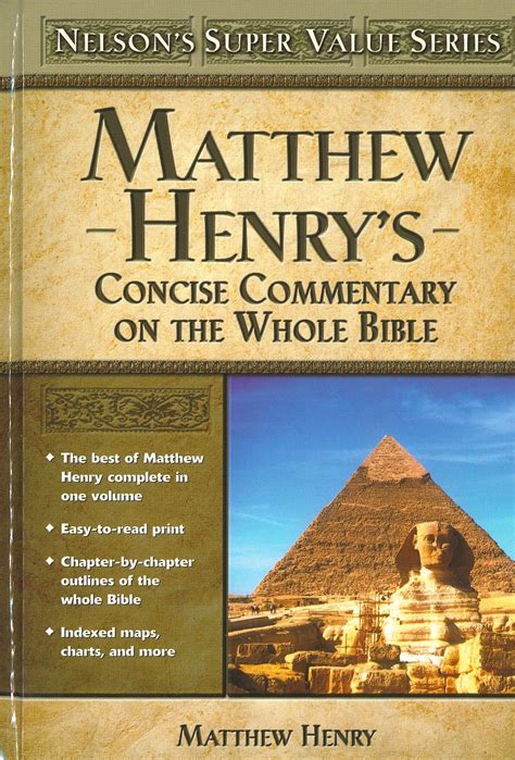 Matthew Henrys Concise Commentary On The Whole Bible Lifesource Christian Bookshop