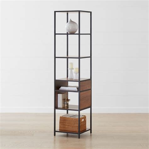 Knox Black Tall Narrow Bookcase Reviews Crate And Barrel Tall