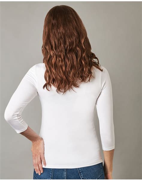 White Soft Jersey Square Neck Top Pure Collection