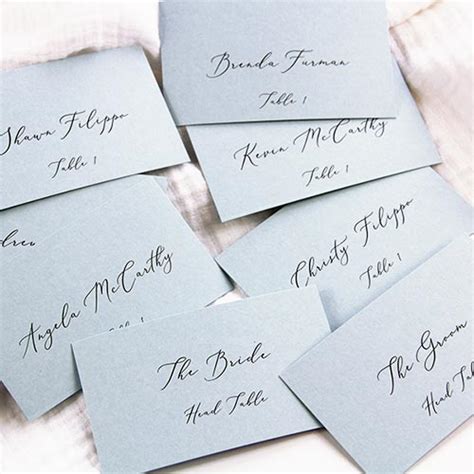 Either place cards are positioned on the dinner table or they are arranged on a table at the entrance and inform your guests to which table they are assigned. Flat Place Cards in 5 Easy Steps | Free Place Card Template