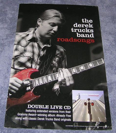 The Derek Trucks Band ~ Roadsongs ~ 2010 Sony Promo Promotional Ad ~ Poster Ebay
