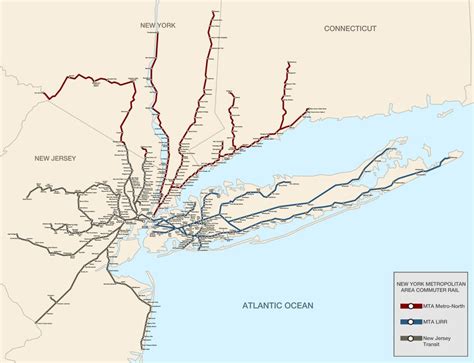 Commuter Rail Map for the New York City Area [1280 x 981] : MapPorn