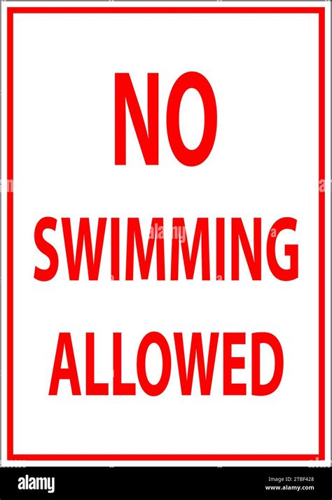 Swimming Prohibited Sign No Swimming Allowed Stock Vector Image And Art