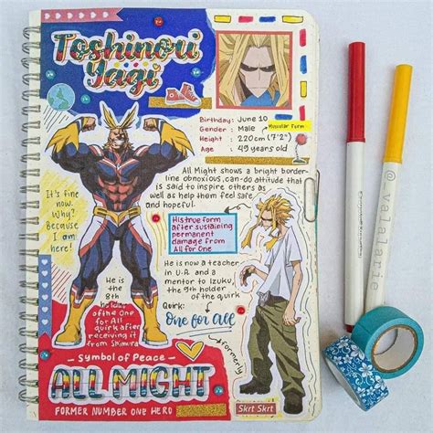 All Might Bullet Journal Themes Anime Book Bullet Journal Inspiration