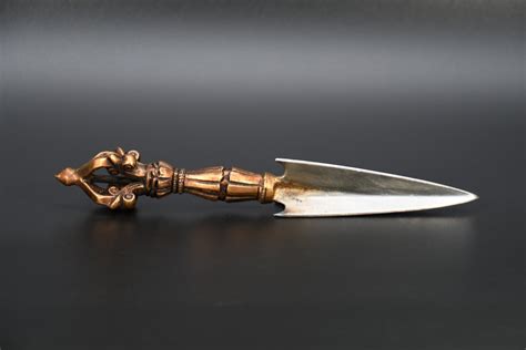 Antique Dagger Brass Tibetan Ritual Tool Crafted Phurba Kila Etsy