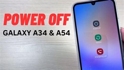 How To Power Off And Restart Samsung Galaxy A34 And A54 Youtube