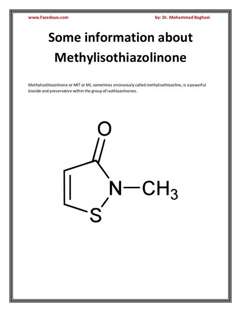 Some Information About Methylisothiazolinone 1