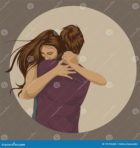 couple hugging vector illustration decorative design stock vector illustration of hugging